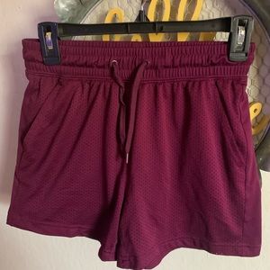 Burgundy shorts